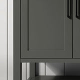 BANKS 30IN VANITY WITH SHAKER DOOR IN CHARCOAL GREY WITH WHITE QUARTZ TOP & CERAMIC BASIN