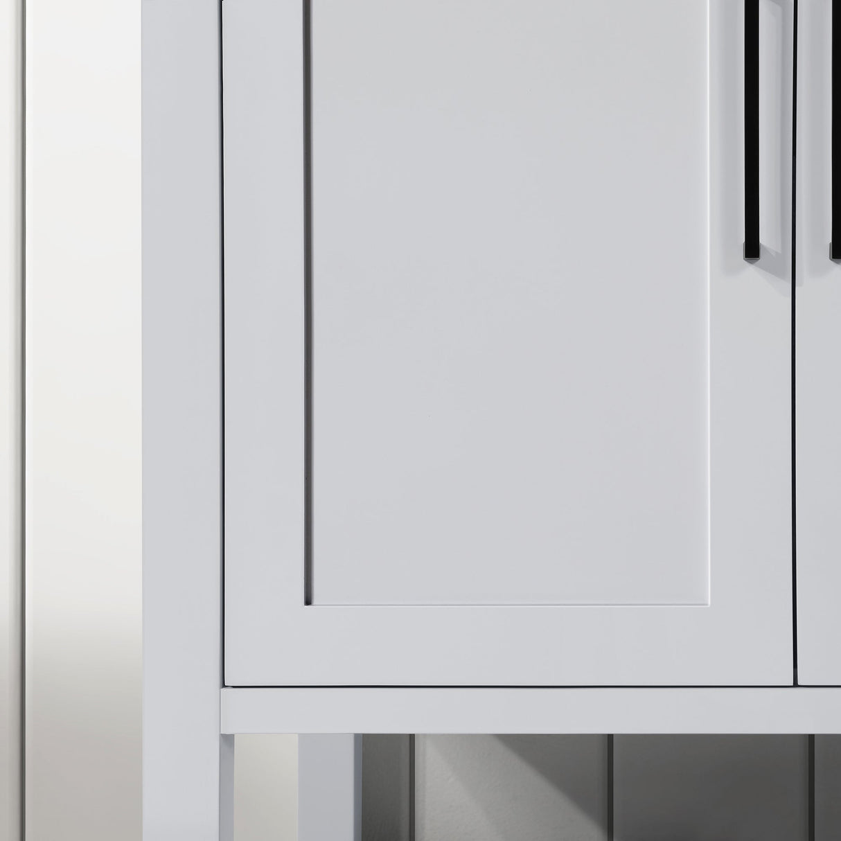 BANKS 30IN VANITY WITH SHAKER DOOR IN DOVE GREY WITH WHITE QUARTZ TOP & CERAMIC BASIN