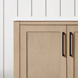 BANKS 30IN VANITY WITH SHAKER DOOR IN SAHARA BIRCH WHITE QUARTZ TOP & CERAMIC BASIN