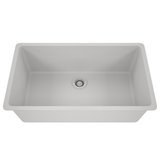 32 in. Single Bowl Undermount Quartz Kitchen Sink, White