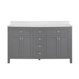 Juniper 60 in. Double Vanity with Engineered Stone Top & Ceramic Basins