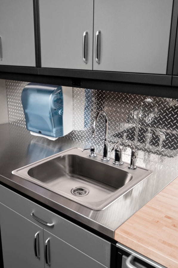 Drop-In 33 in. Single Bowl 20 Ga. Stainless Steel Kitchen Sink