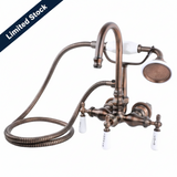 Gooseneck Wall-Mounted Tub Filler With Handshower