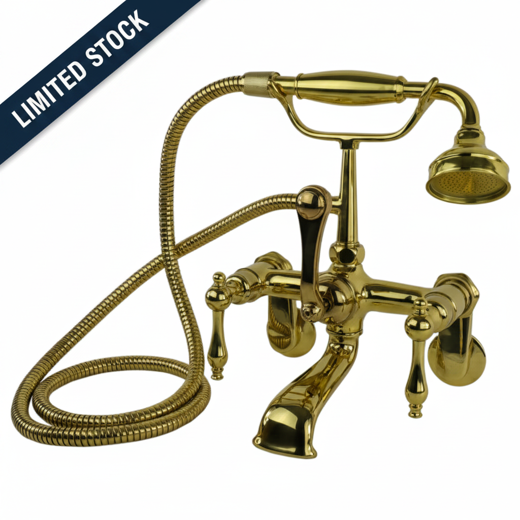 Traditional Wall-Mounted Tub Filler With Handshower