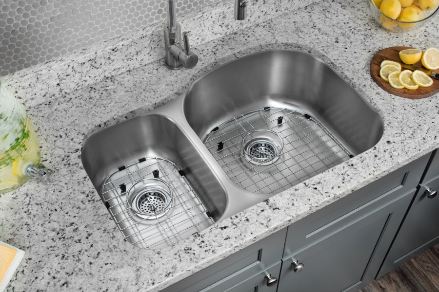 Undermount 31-1/2 x 20-1/2 in. 30/70 Eurostyle 16 Ga. Stainless Steel Kitchen Sink
