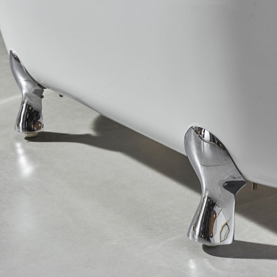 Pearl 69 In. Freestanding Acrylic Tub In Glossy White