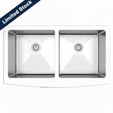 35 7/8 in. 50/50 Micro Radius Double Bowl Apron Front Kitchen Sink