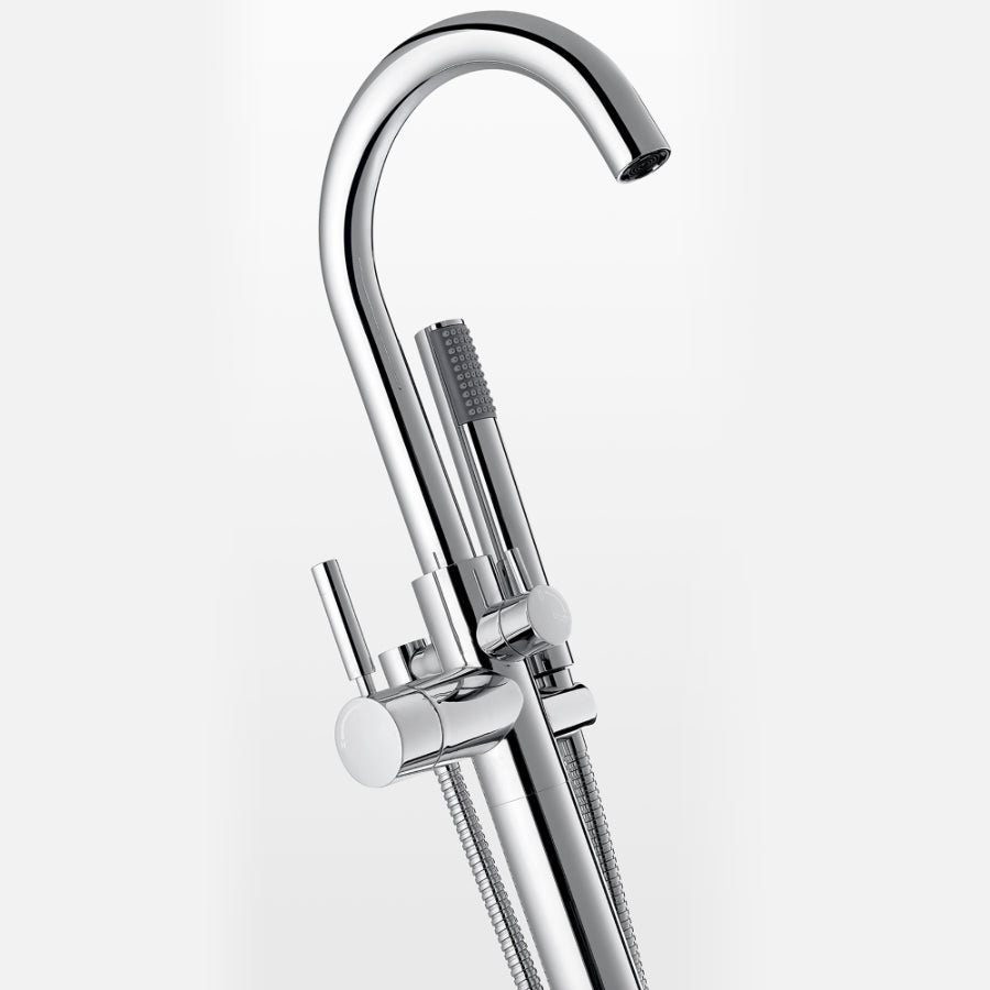 Caylin Single Handle Freestanding Tub Faucet With Handshower In Chrome