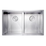 Undermount 32 In. 50/50 Ledge 16 Ga. Stainless Steel Kitchen Workstation