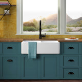 33 in. 50/50 Bowl Farmhouse Fireclay Kitchen Sink