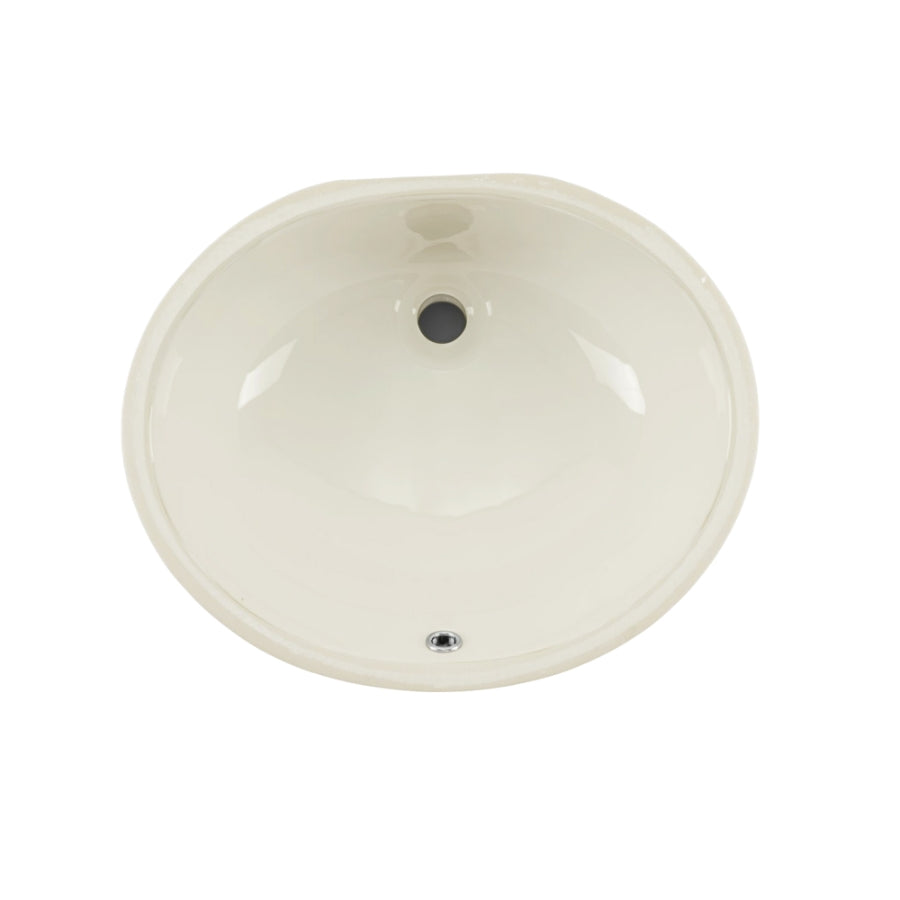 Undermount 17 in. Glazed Porcelain Oval Bathroom Sink