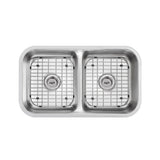 33 1/4 in. 50/50 Standard Radius Double Bowl - Low Divider Kitchen Sink