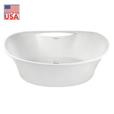 Martin 66-1/2 in. Freestanding Acrylic Tub in Glossy White with White Drain