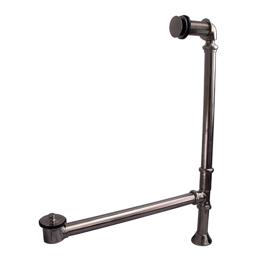 Pivoting Tub Waste and Overflow in Polished Nickel