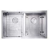 Undermount 32 In. 50/50 Ledge 16 Ga. Stainless Steel Kitchen Workstation