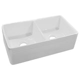 33 in. Double Bowl Reversible Apron Front Fireclay Kitchen Sink