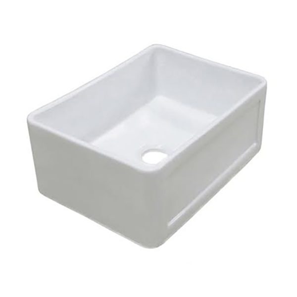 24 in. Single Bowl Reversible Apron Front Fireclay Kitchen Sink
