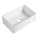 30 in. x 20 in. Single Bowl Fireclay Apron Front Kitchen Sink