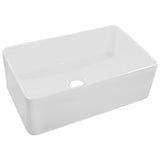 30 in. x 20 in. Single Bowl Fireclay Apron Front Kitchen Sink
