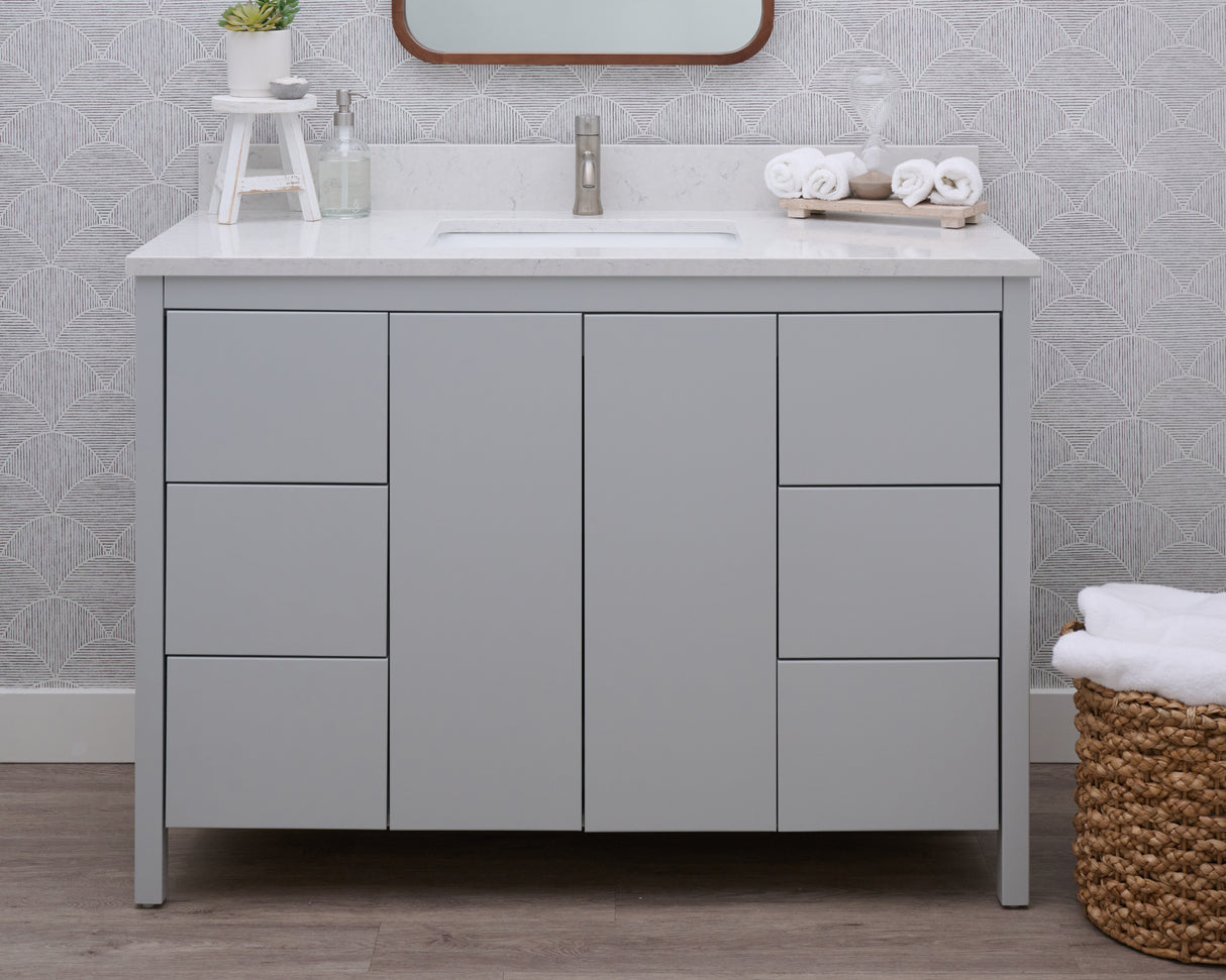 Hanleigh 48" Slab Door Bathroom Vanity