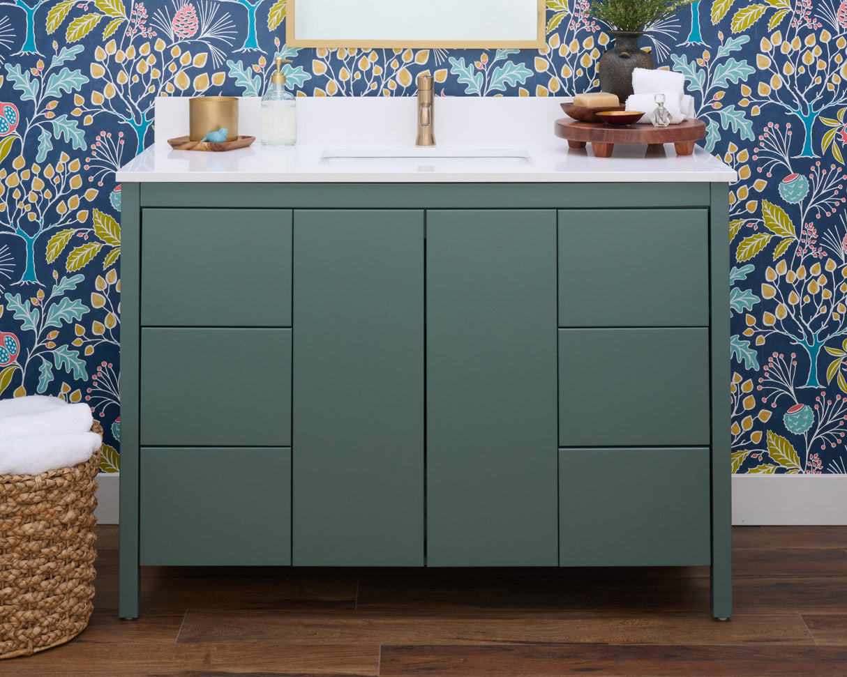 Hanleigh 48" Slab Door Bathroom Vanity