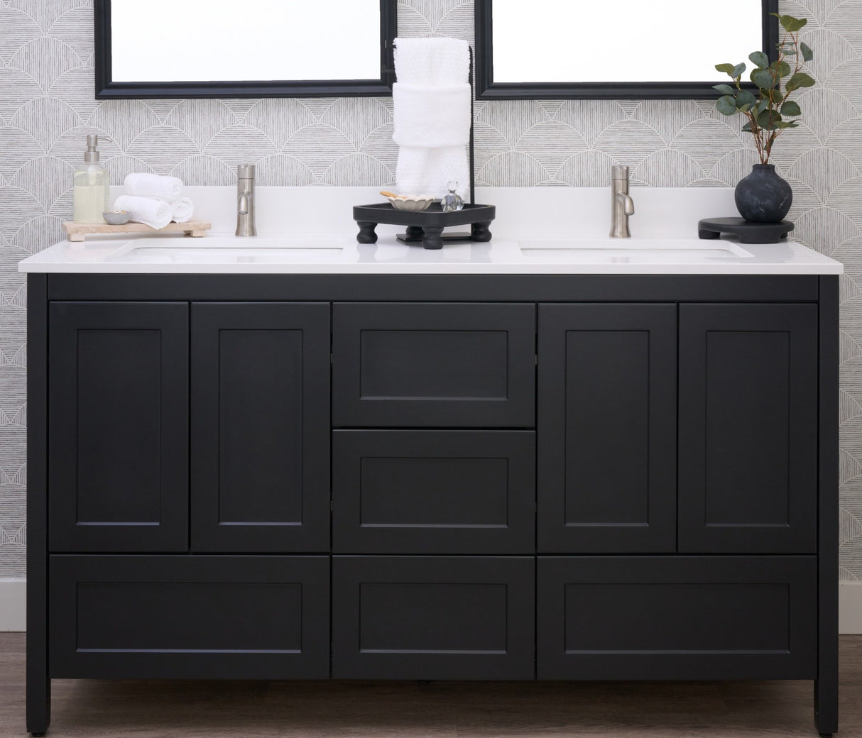 Hanleigh 60" Shaker Door Bathroom Vanity