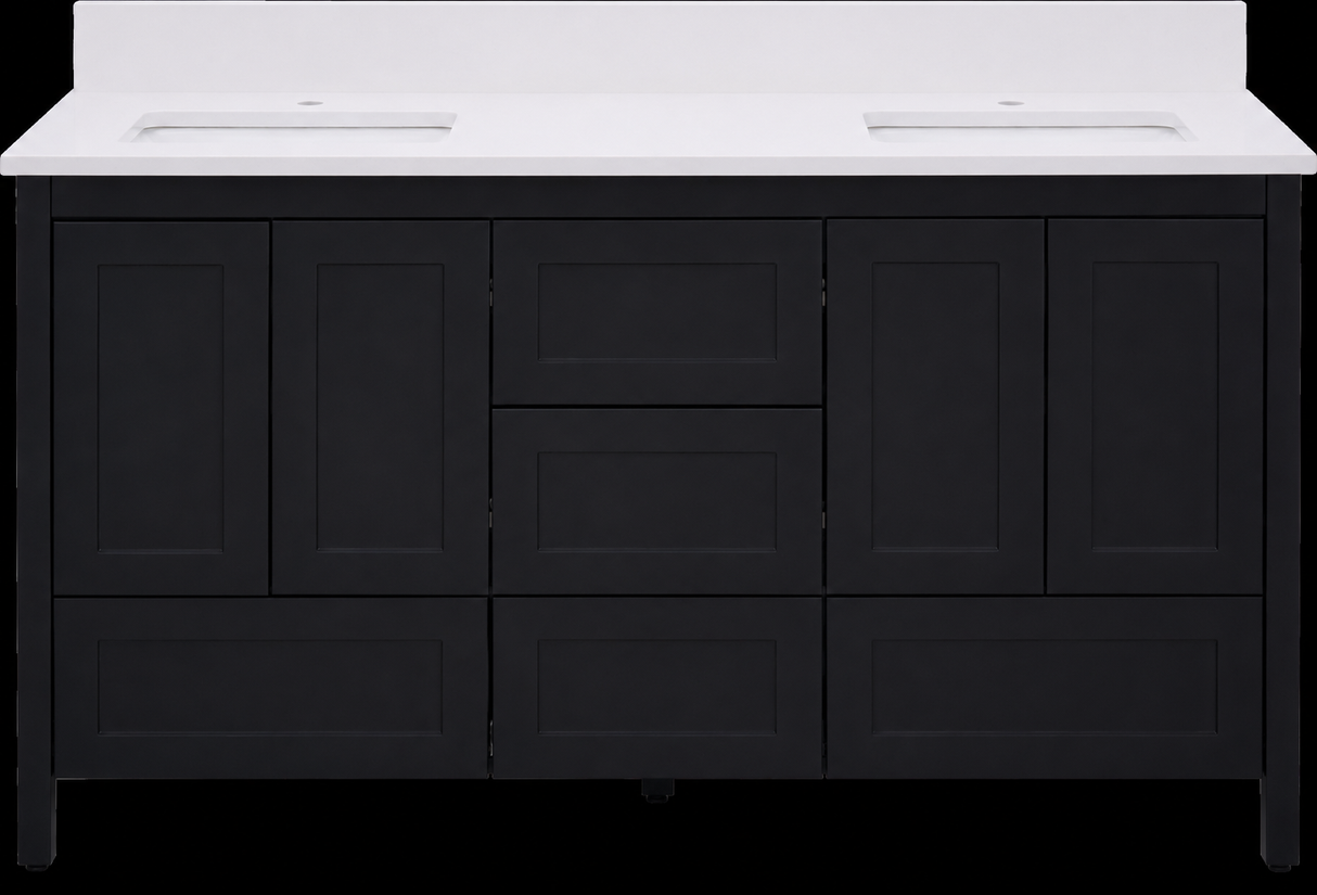 Hanleigh 60" Shaker Door Bathroom Vanity