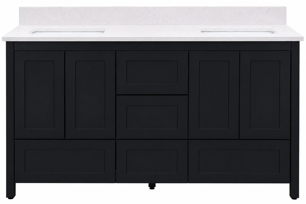 Hanleigh 60" Shaker Door Bathroom Vanity