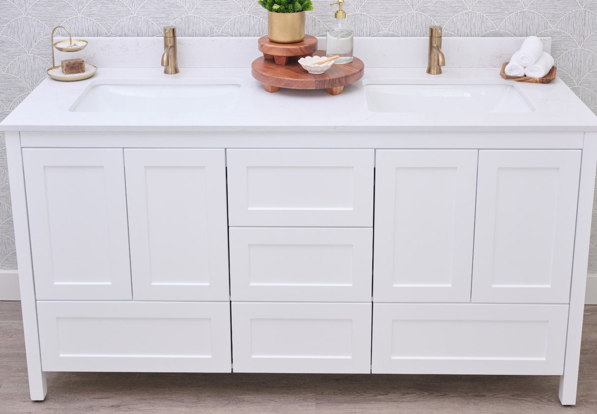 Hanleigh 60" Shaker Door Bathroom Vanity