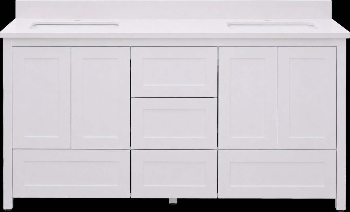 Hanleigh 60" Shaker Door Bathroom Vanity