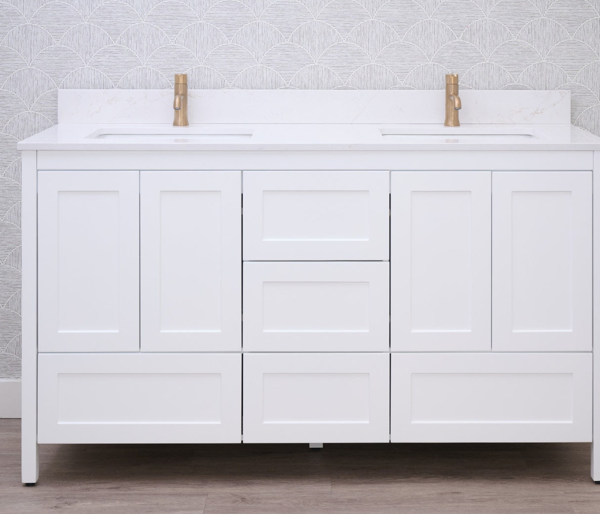 Hanleigh 60" Shaker Door Bathroom Vanity