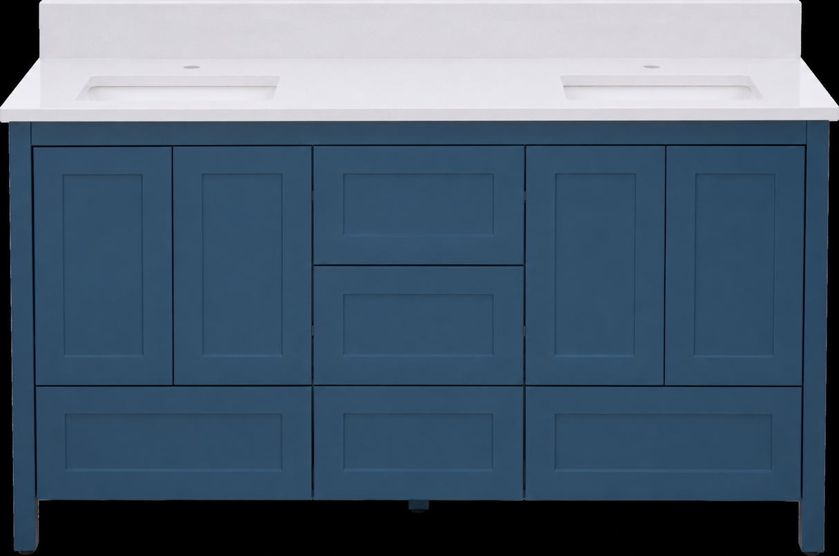 Hanleigh 60" Shaker Door Bathroom Vanity