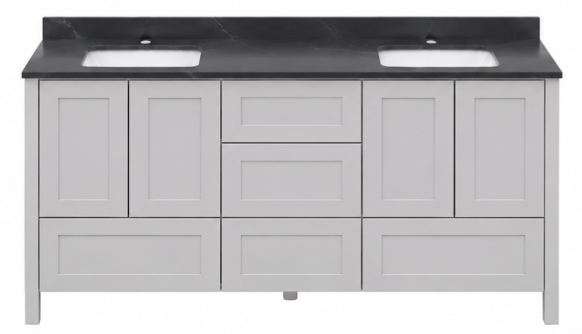 Hanleigh 60" Shaker Door Bathroom Vanity