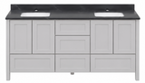 Hanleigh 60" Shaker Door Bathroom Vanity