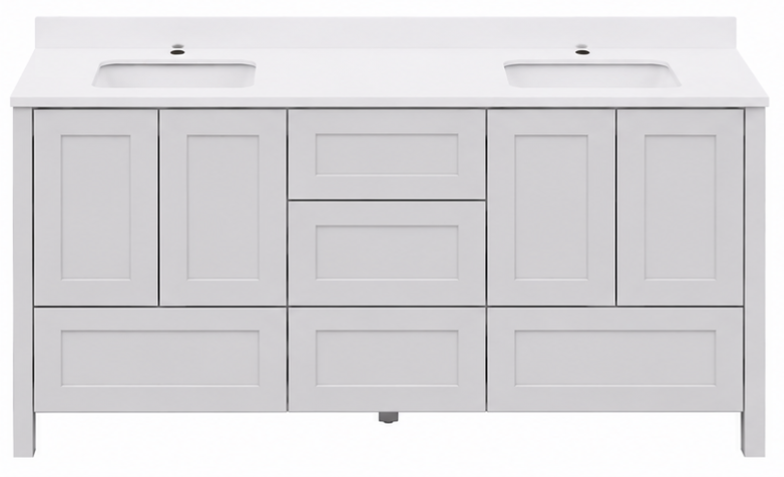 Hanleigh 60" Shaker Door Bathroom Vanity