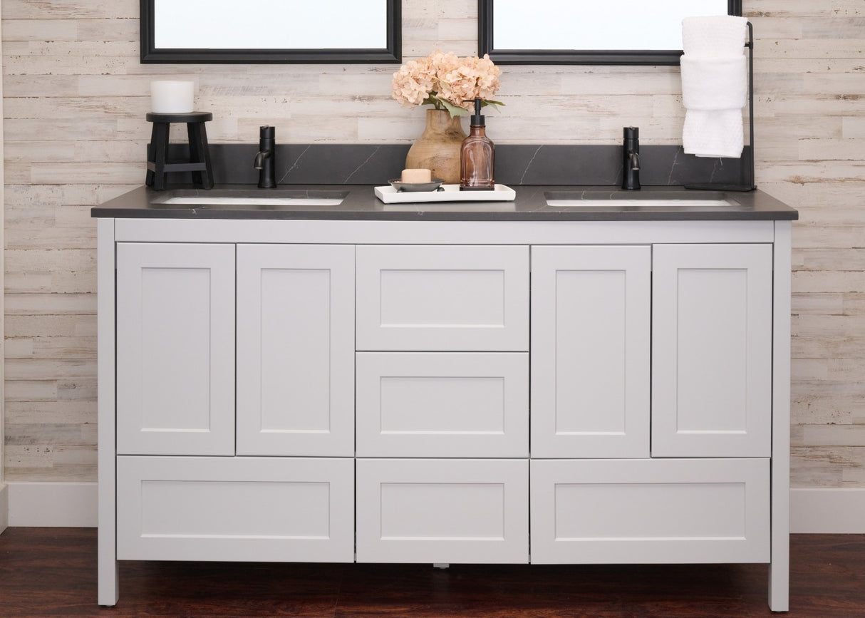 Hanleigh 60" Shaker Door Bathroom Vanity