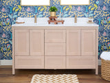 Hanleigh 60" Shaker Door Bathroom Vanity