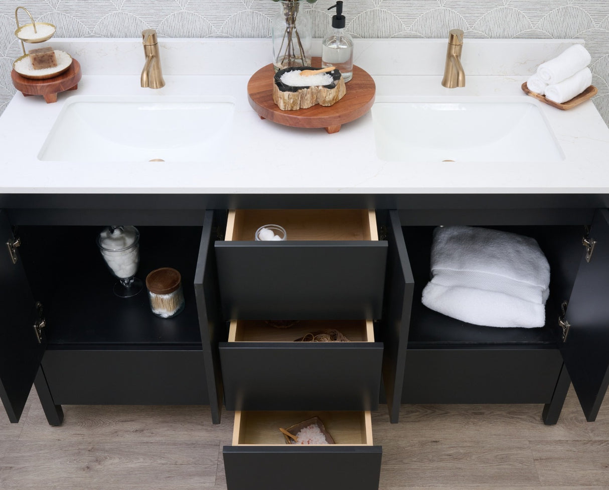 Hanleigh 60" Slab Door Bathroom Vanity