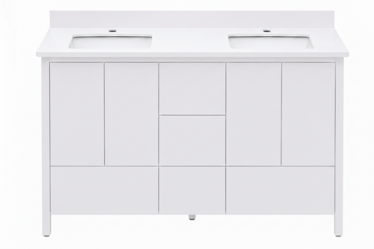 Hanleigh 60" Slab Door Bathroom Vanity