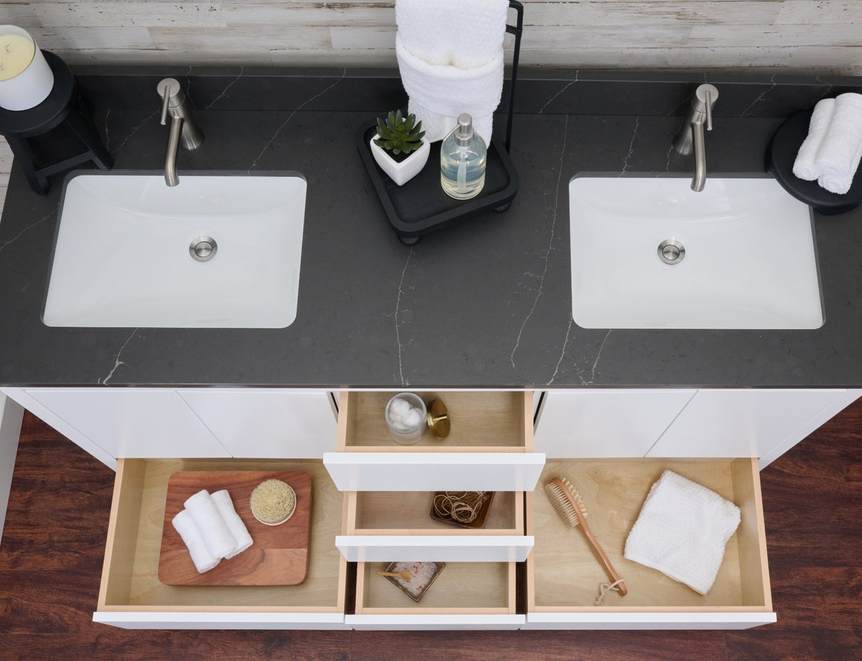 Hanleigh 60" Slab Door Bathroom Vanity
