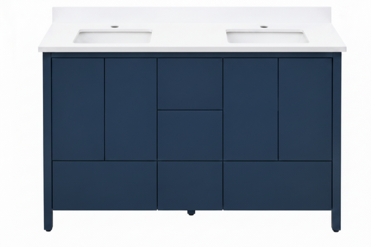 Hanleigh 60" Slab Door Bathroom Vanity