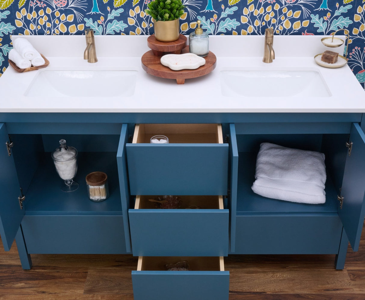 Hanleigh 60" Slab Door Bathroom Vanity