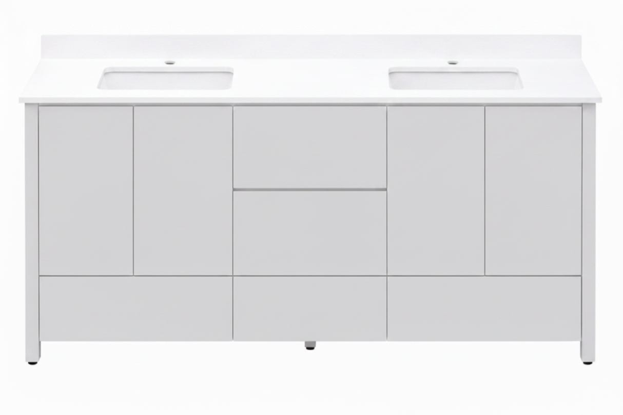 Hanleigh 60" Slab Door Bathroom Vanity