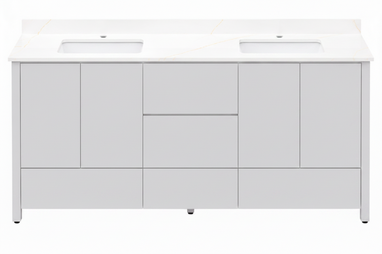 Hanleigh 60" Slab Door Bathroom Vanity