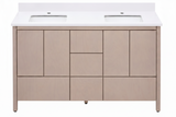 Hanleigh 60" Slab Door Bathroom Vanity