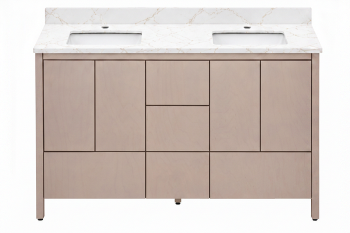 Hanleigh 60" Slab Door Bathroom Vanity