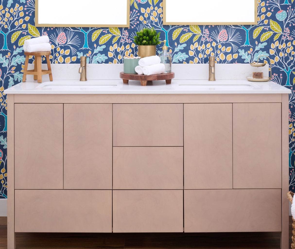 Hanleigh 60" Slab Door Bathroom Vanity