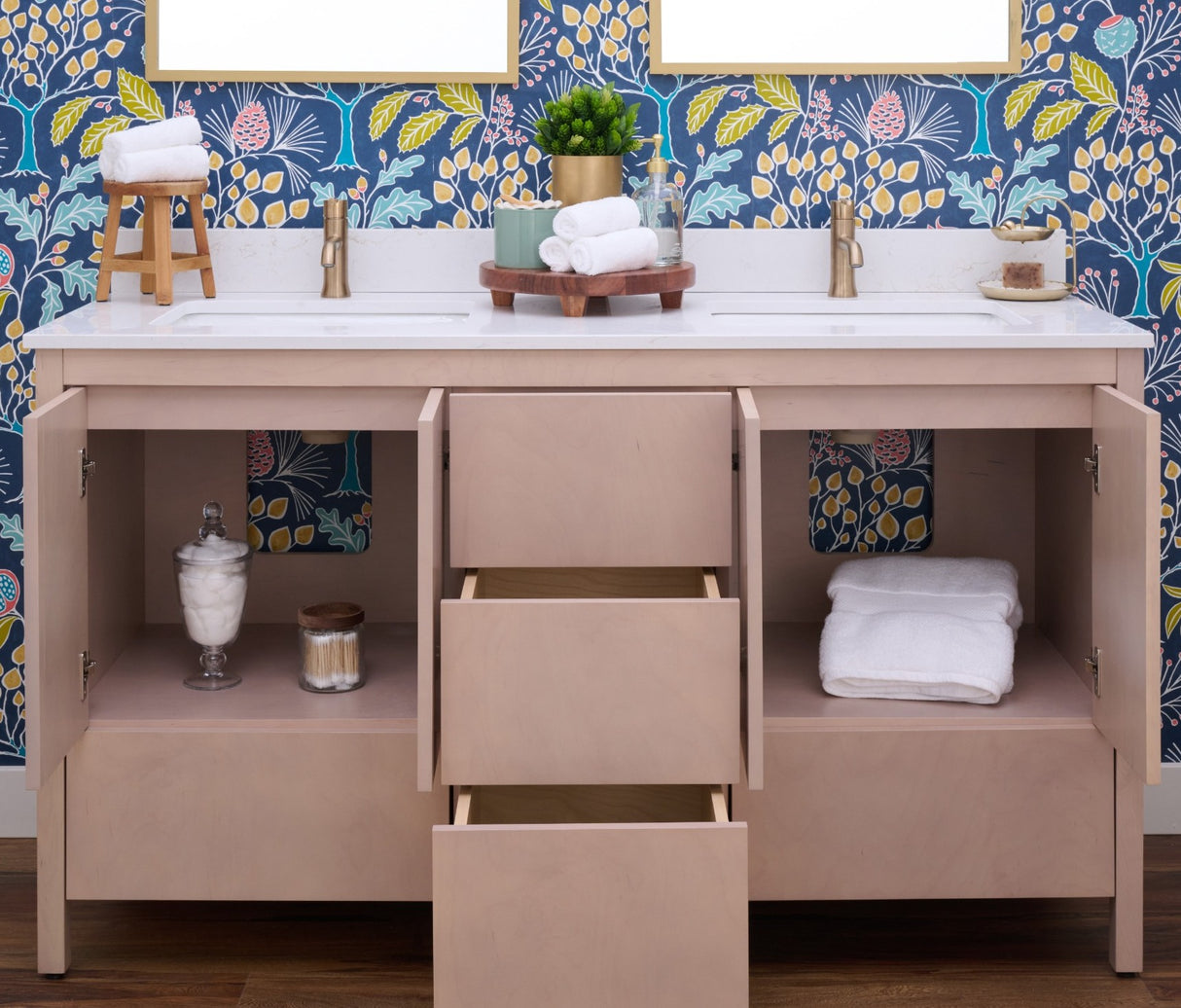 Hanleigh 60" Slab Door Bathroom Vanity