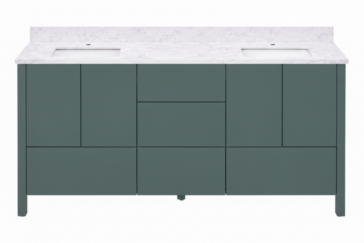 Hanleigh 60" Slab Door Bathroom Vanity