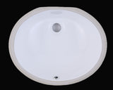 17 in. Porcelain Oval Bathroom Sink